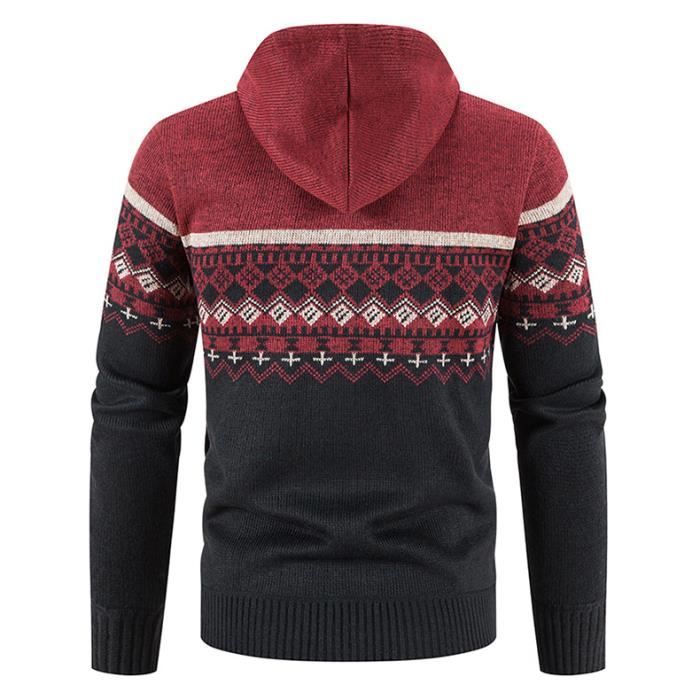 Gilet zippé col cheminée en maille fine regular Homme ST HILAIRE Bleu