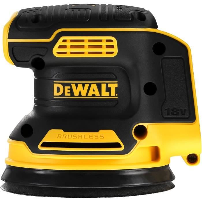 Ponceuse Excentrique DeWalt 18V 125mm Brushless + 100 Disques Abrasifs 40-2000 Grain