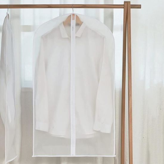 Lot De 6 Housses Vêtements à Suspendre 100x60 Cm - PEVA Imperméable, Fenêtre Transparente, Antipoussière - 9