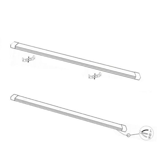 Réglettes LED Qsmile 120 Cm (lot De 4) - 40W, 6400K Blanc Froid, 3550 Lm, Facile à Installer