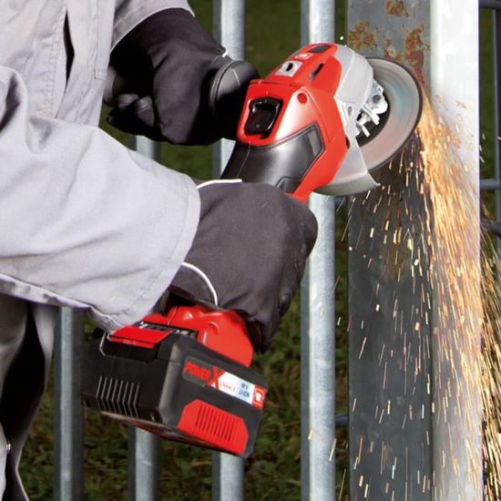 Einhell Meuleuse d'Angle Sans Fil Livre Avec Batterie 4,0 AH TE-AG 18 Li Et Chargeur 
