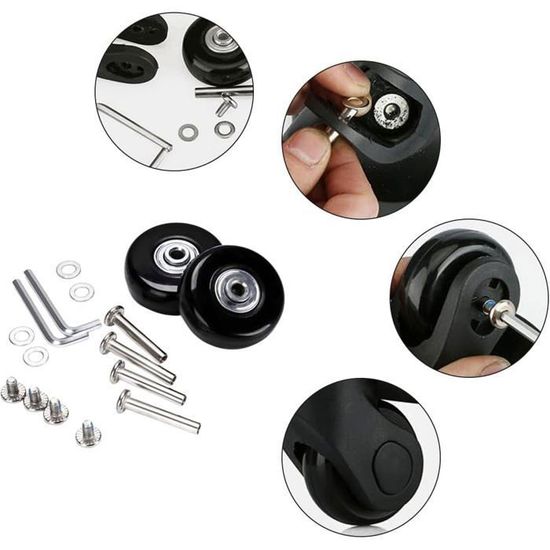 2 Roues De Remplacement Universelles Pour Valise - Roulettes Silencieuses Et Résistantes à L'usure, Avec Vis Incluses, Facile à Installer - 13