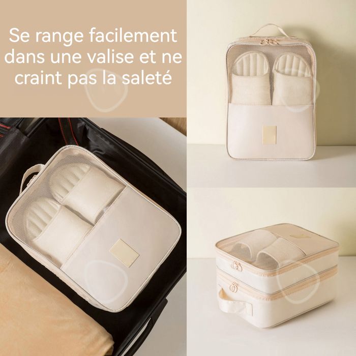 Lot De 8 Sacs à Chaussures De Voyage Imperméables - 35x20cm, Avec Poignée | Rangement Valise Homme/femme