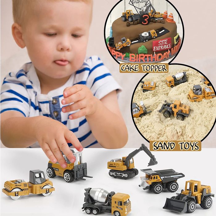 4 Véhicules De Chantier à Démonter – Pelle, Excavatrice, Fraise, Perceuse – Jouet Éducatif DIY Pour Enfants (Cadeau Anniversaire/Noël)