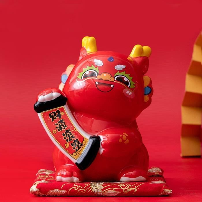 Tirelire en céramique, Figurine de Dragon du nouvel an chinois 2024,  tirelire pour le rangement de la cuisine - Cdiscount Maison