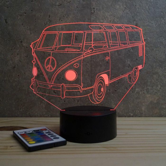 Lampe illusion Vw Coccinelle 16 couleurs & télécommande