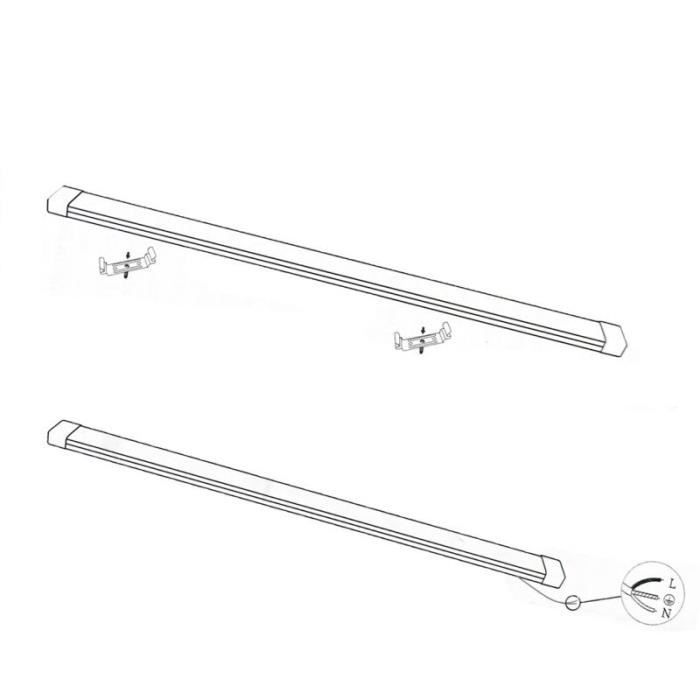 Réglette LED Viugreum 120cm 40W - 4800LM, 6000K Blanc Froid - Pour Garage, Bureau