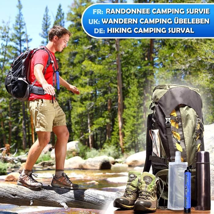 18€50 sur Filtre Portable Soldat d'eau Purificateur Randonnée Camping  survie - Matériels de camping et randonnée - Achat & prix