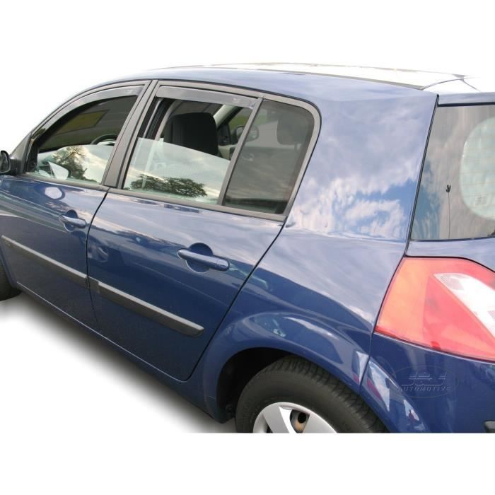 J&J AUTOMOTIVE | Heko Deflecteurs d'air Déflecteurs de Vent Compatible avec Megane 2, 4P. Berlina 2002-2008, Ensemble 4 pcs, Aérodynamique