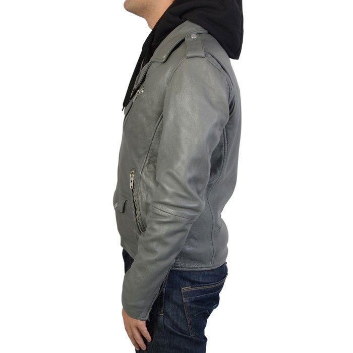 Veste En Cuir Serge Pariente Pour Homme Taille XS - Modèle 3 En 1 Noir - Style Motard