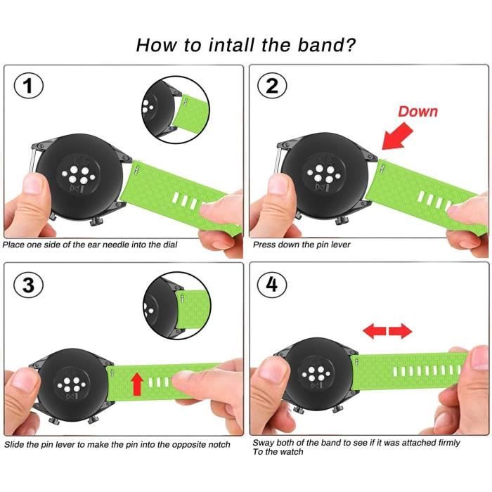 Bracelet Pour Huawei Watch Gt3-Gt 3 Pro-Gt2-Gt2 Pro 46 Mmbracelet, 22 ...
