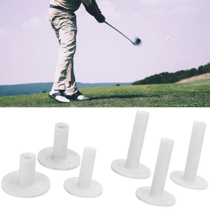 Lv.life Support de tee de practice 6pcs Support de Tee en Caoutchouc de Golf Aide à Formation de Golf pour Practice et Tapis de - Sport