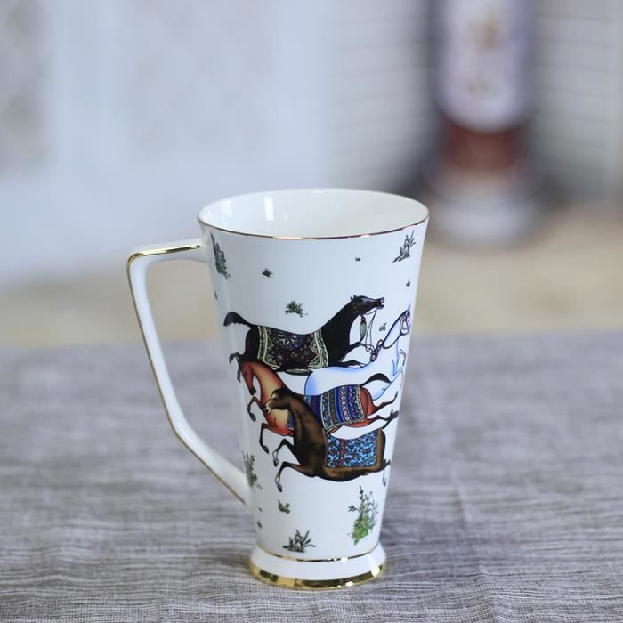 MOUSSEUR A CAFE,Large Mug-401-500ml--Tasses à café en porcelaine de chine,  grande capacité 500ML, pour boissons, décoration de salle - Cdiscount Maison