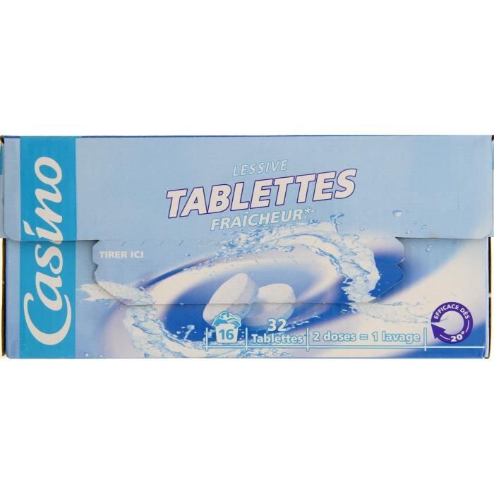30 Tablettes lave vaisselle tout en1 fraicheur CASINO - Kibo