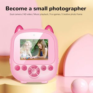 Appareil Photo Thermique Instantané Enfants 12MP - Écran 6,1 Cm - Impression Sans Encre Avec 3 Rouleaux