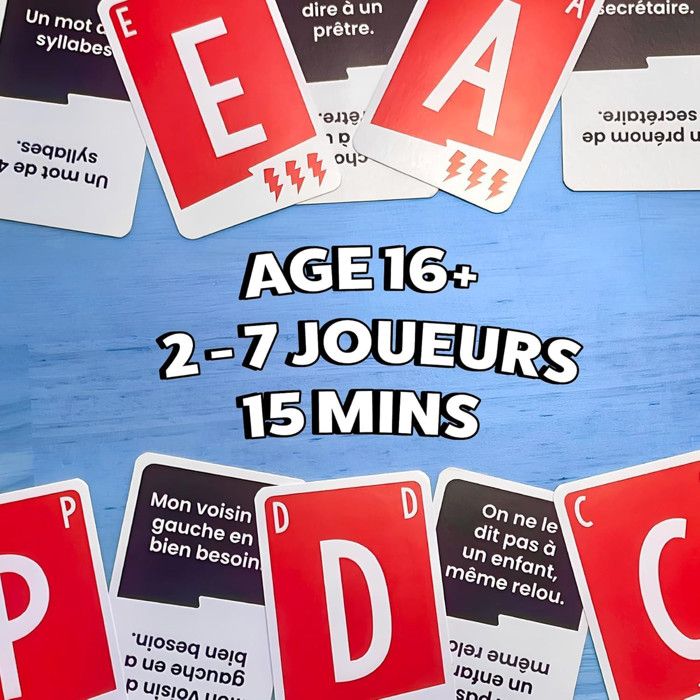 Speed Bac – Jeu De Mots Rapide En Français Avec 26 Lettres Et 36 Cartes – 10 Secondes Par Tour – Idéal En Famille Entre Amis Dès 8 Ans