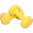 8 KG (2x4,0) Haltère fitness en vinyle jaune-0