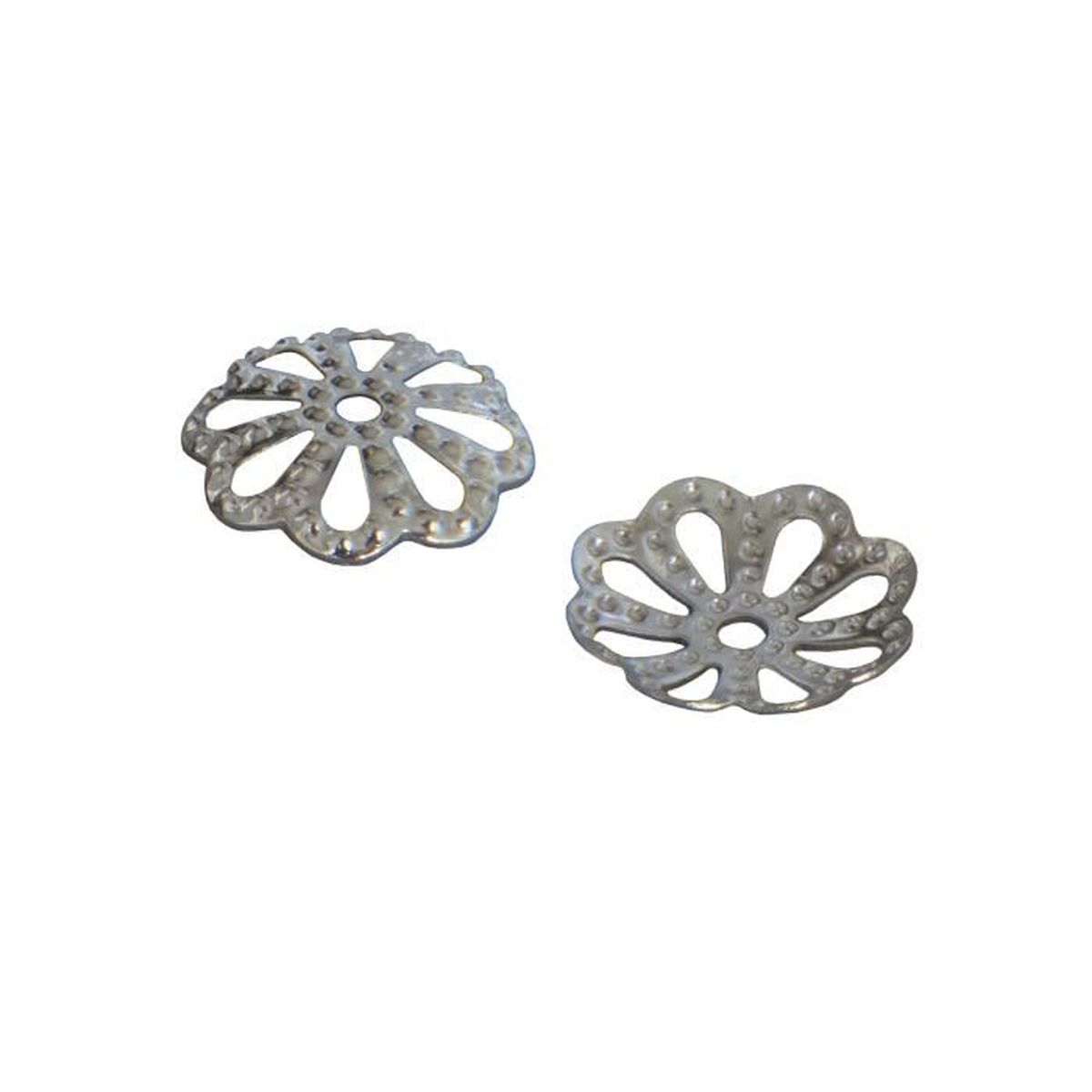 100 PERLES COUPELLES FLEUR METAL Ø10mm DIFFERENTES COULEURS CREATIONS BIJOUX