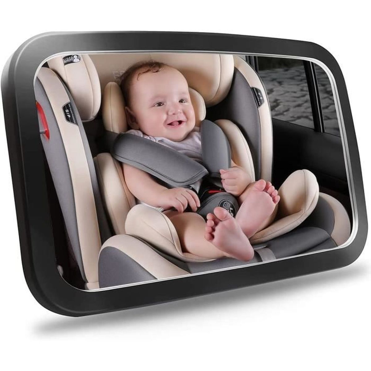 Miroir Voiture Bébé Funbliss - Vue Grand Angle 360° - Sécurité Incassable PMMA - Installation Facile
