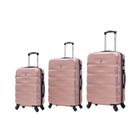 CELIMS FRANCE Set de Valise 3 Pièces | Valise CELIMS AeroWave | Cabine + Moyenne + Grande | Ultra-Résistant | Roues 360 | Cadenas | Rose Gold