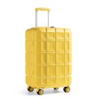 Kono Valise Grande Rigide ABS Valise de Voyage a roulettes 72x49x31cm Cabine Bagage a Main Approuve Les Compagnies Aeriennes, Jaune