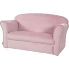 ROBA Mini Canapé Enfant en Velours Lil Sofa - Dossier Confortable avec Accoudoirs - Rose