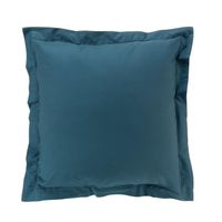 Taie d'oreiller carrée - 63 x 63 cm - Percale - 78 fils - Uni - Bleu