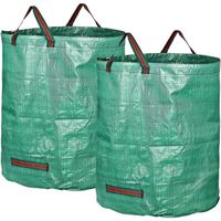Sac à ordures tissé pour recyclage des déchets de jardin - BEMSM - 272L - Vert