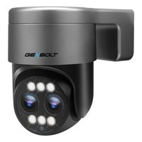 GENBOLT PTZ Caméra Surveillance WiFi Extérieur 2.5K, 2.4/5Ghz Bi-Band WiFi Caméra IP avec 12X Zoom Hybrid, Double Objectif