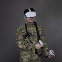 VR Gunstock Double Poignée Ajustable Accessoires pour Meta quest2 HIGVR-STOCK