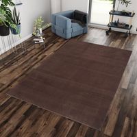 Catwalk antidérapant tapis poils ras rectangle 80x150cm brun