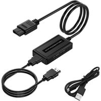 Câble Convertisseur N64 vers HDMI, Adaptateur N64 vers HDMI avec Câble USB pour Nintendo 64/NES/NGC, Prise en Charge HD 1080P