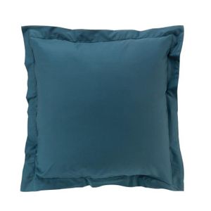 TAIE D'OREILLER Taie d'oreiller carrée - 63 x 63 cm - Percale - 78 fils - Uni - Bleu