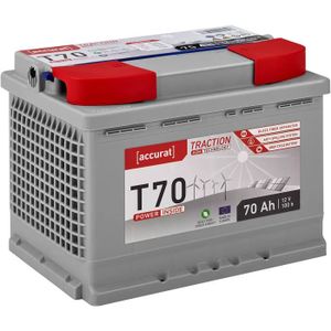 BATTERIE VÉHICULE Accurat Traction T70 AGM Batteries Décharge Lente 