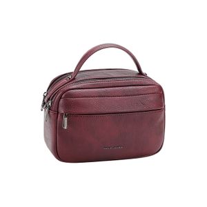 Sac à Bandoulière Femme Avec 3 Compartiments Zippés - 23x16x6 Cm, Sangle Réglable, Cuir Synthétique - Idéal Shopping, Voyage, Quotidien