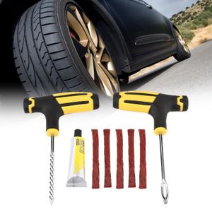 11Pcs Urgence Voiture Van roue Tubeless Pneu Crevaison De Pneu Kit De Réparation Outil Bandes