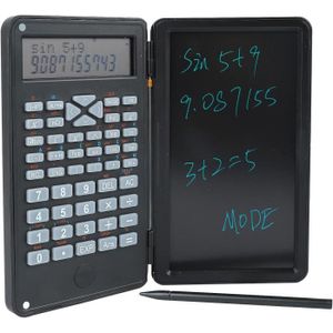 CALCULATRICE Calculatrice Scientifique À Écran Lcd À Deux Rangées Avec Tablette D'Écriture Pour L'École De Bureau
