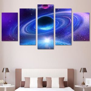 5 Pièces Romantique Univers Espace Planète Ciel étoilé Toile