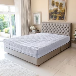 Matelas Pink Relaxation Poli Lattex 20 Cm – Ferme, Déhoussable, Compatible Sommier électrique – Literie 80x190 Cm + Oreiller Offert