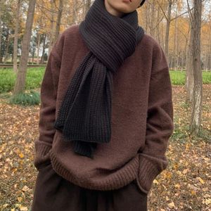 ECHARPE - FOULARD UN Taille unique Écharpe chaude en laine tricotée pour hommes, cadeau'anniversaire pour garçons, à la mode po
