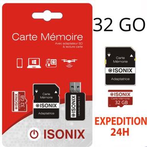 CARTE MÉMOIRE Carte Micro SD SDHC TF 32 G Go GB 32Go 32GB + Lect