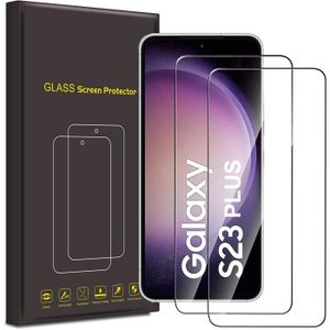 Mobigear Premium - Samsung Galaxy S23 Plus Verre trempé Protection d'écran  Empreinte digitale - Compatible Coque - Noir (Lot de 2) 11-8184005-1 
