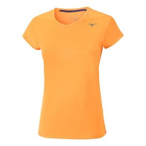 T-SHIRT MAILLOT DE SPORT Tee-shirt Running - MIZUNO - Core - Manches courtes - Orange - Respirant