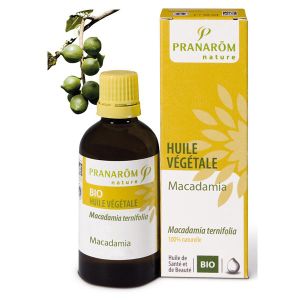 HUILE - LAIT MASSAGE Pranarom Huile Végétale Bio Macadamia 50ml
