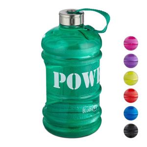 Gym 2,2 l // 3,78 l Pour le fitness Sport Sans BPA Bouteille deau de 2,2 l Anti-fuite Grande bouteille de sport SLUXKE Bouteille deau de sport
