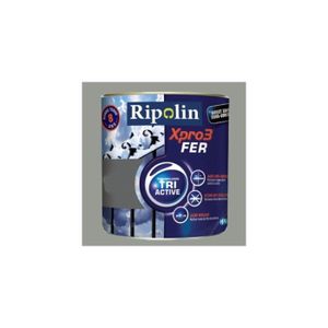 PEINTURE - VERNIS RIPOLIN Peinture Acrylique Xpro3 Tri Active Fer Gris argente 0,5 L