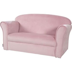 FAUTEUIL - CANAPÉ BÉBÉ ROBA Mini Canapé Enfant en Velours Lil Sofa - Dossier Confortable avec Accoudoirs - Rose