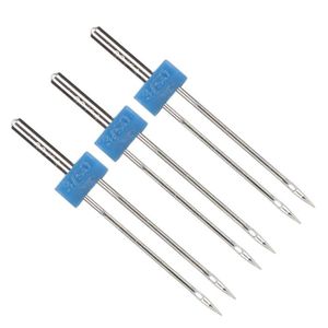 6 Aiguilles Double Machine à Coudre - 3 Tailles (2.0/90, 3.0/90, 4.0/90) - Pour Jersey Et Stretch