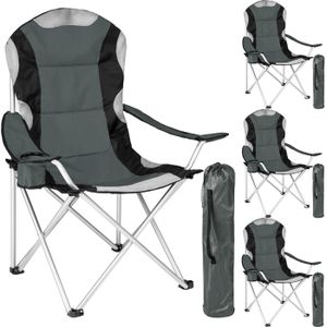 Lex Chaise de pêche//camping pliable avec porte-gobelet et housse de transport noir