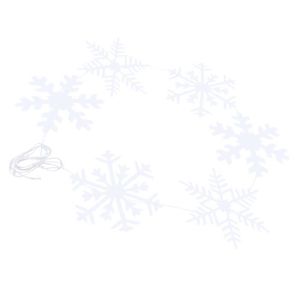 30cm fenêtre de flocon de neige imperméable Silhouette Rope Light Bright White
